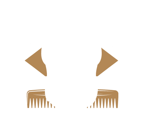 Logo barbería blanco